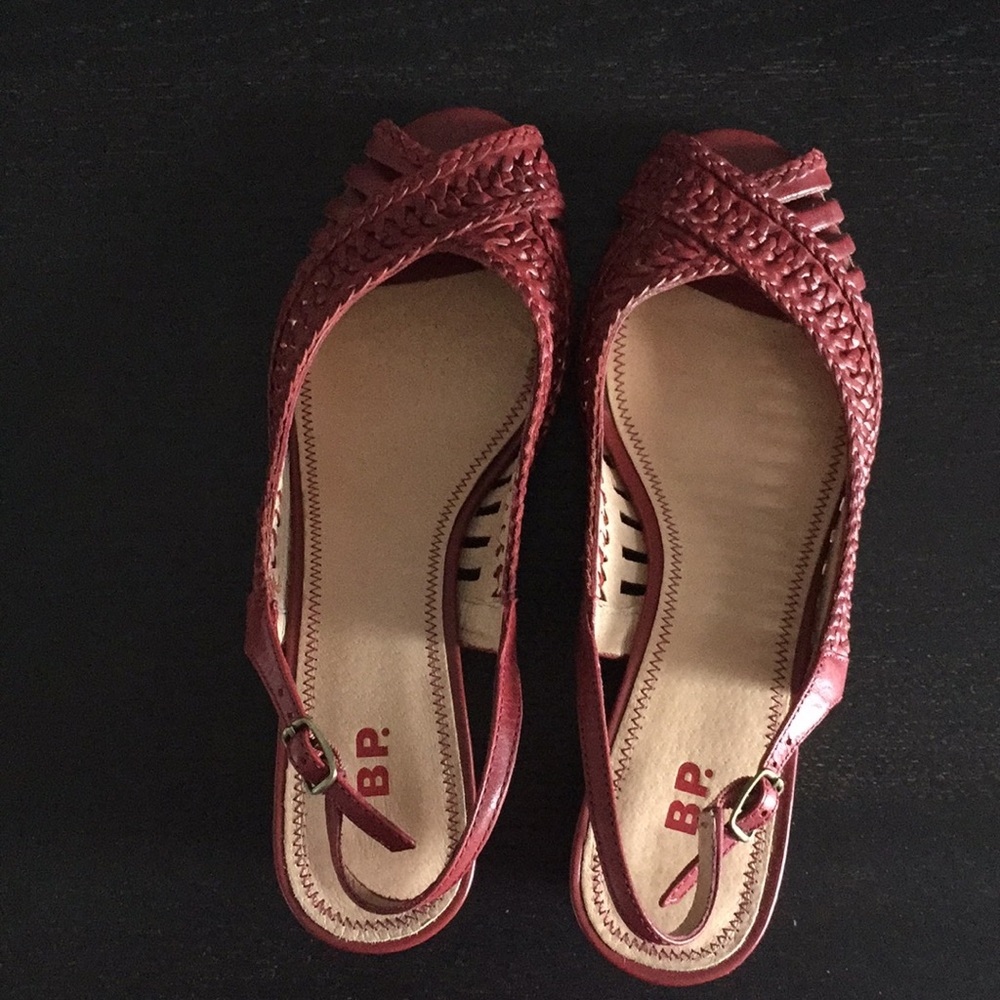Red wedge sandals from Nordstrom